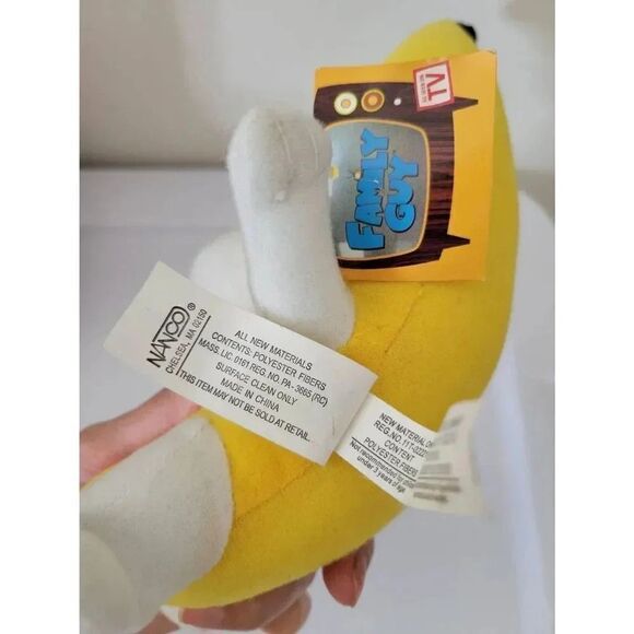 2004 Family Guy Brian Griffin Dog 9” Banana Peanut Butter Jelly Time Plush Toy, - Picture 3 of 5